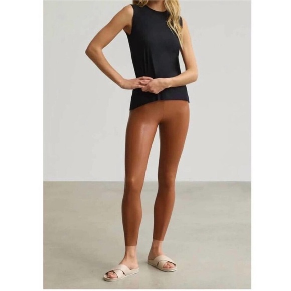 Commando Faux Leather Leggings in Cocoa Medium - Picture 1 of 11